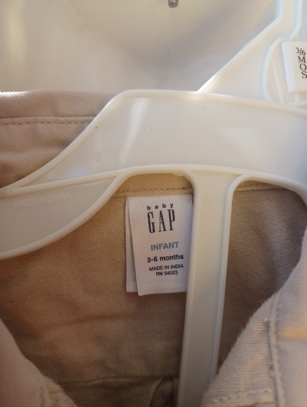 GAP Infant Button-Up Shirt - Light Beige - Picture 3 of 6